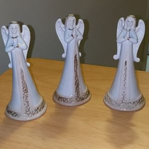 Praying Angel Bell Statues (set of 3)